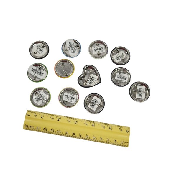 Pop Culture Button Pin Lot of 12 Assorted Characters Anime Furby More - Picture 2 of 7